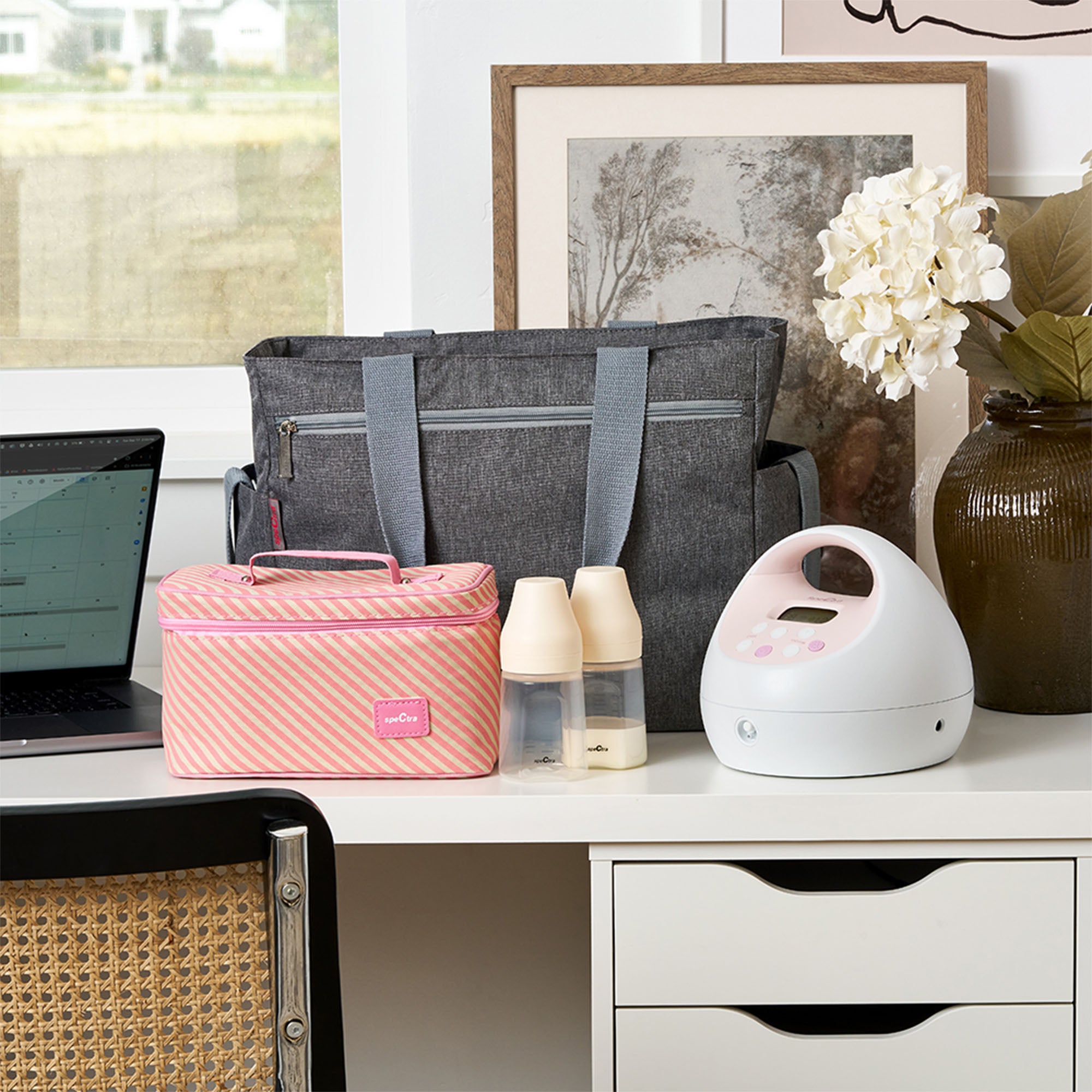 S2 Plus Electric Pump Bundle - Tote & Pink Cooler - Image 2